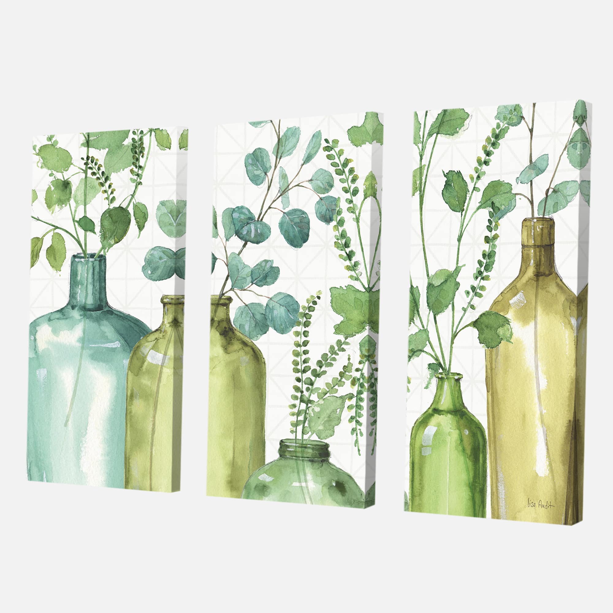 Designart - Mixed Botanical Green Leaves I0